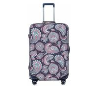 Buewutiry Copertura protettiva per bagagli da viaggio, motivo cachemire, antigraffio, per valigie da 45,7 a 81,7 cm, colore: rosso pallido e verde, Nero , S