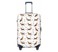 Buewutiry Copertura protettiva per bagagli da viaggio, motivo: cane Beagle No.1004, lavabile, per bagagli da 45,7 a 81,7 cm, Nero , M