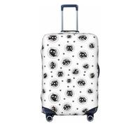 Buewutiry Copertura protettiva per bagagli da viaggio, motivo: gatto carino n. 1006, lavabile, per bagagli da 45,7 a 81,7 cm, Nero , L