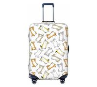 Buewutiry Copertura protettiva per bagagli da viaggio, motivo: gatto carino n. 1047, lavabile, per bagagli da 45,7 a 81,7 cm, Nero , M