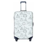 Buewutiry Copertura protettiva per bagagli da viaggio, stampa con equazione matematica, antigraffio, adatta per bagagli da 45,7 a 81,7 cm, Nero, Medium