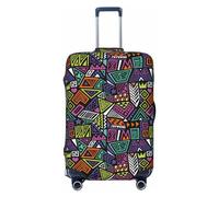 Buewutiry Copertura protettiva per bagagli da viaggio, stile alla moda, n. 1006, lavabile, per bagagli da 45,7 a 81,7 cm, Nero , L