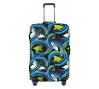 Buewutiry Copertura protettiva per bagagli da viaggio, stile alla moda, n. 1032, lavabile, per bagagli da 45,7 a 81,7 cm, Nero , S