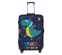 Buewutiry Copertura protettiva per valigie da viaggio, lavabile, motivo: dinosauri, Space Explorer, per bagagli da 45,7 a 81,7 cm, Nero , x-large
