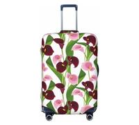 Buewutiry Copertura protettiva per valigie da viaggio, motivo: fiori di giglio di calla n. 1002, lavabile per bagagli da 45,7 a 81,7 cm, Nero , M