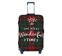 Buewutiry Copertura protettiva per valigie da viaggio - Wonderful Time Christmas lavabile per bagagli da 45,7 a 81,7 cm, Nero , S
