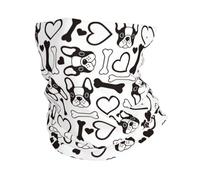 Buewutiry - Copri collo uomo e donna - Bel bulldog francese in bianco e nero - Passamontagna - Maschera - Bandana - Sciarpa collo
