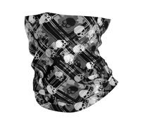 Buewutiry - Copri collo uomo e donna - Bianco e nero - Bandana testa di morte - Passamontagna - Maschera - Bandana