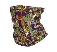 Buewutiry - Coprigambe per uomo e donna, bel pappagallo, babbuino, leopardo, zebra, sciarpa, cappuccio, maschera, bandana