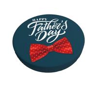 Buewutiry Coprisedia rotondo per sgabello da bar, morbido, alla moda, per la festa del papà, con fascia elastica, per sedia rotonda da 35,6 cm