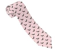 Buewutiry - Cravatte da uomo per Halloween, pipipistrello, stelle, rosa, affari, matrimoni, compleanni, festa del papà