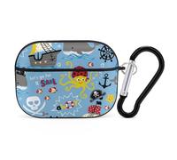 Buewutiry Custodia compatibile con Airpods Pro di seconda generazione - Custodia con animali marini pirati compatibile con Airpods Pro, custodia carina compatibile con custodia AirPods Pro 2