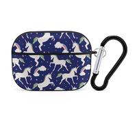 Buewutiry Custodia compatibile con AirPods Pro di seconda generazione - Custodia con cavallo bianco arcobaleno in stile cartone animato compatibile con AirPods Pro, custodia carina compatibile con