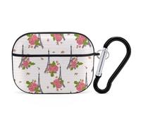 Buewutiry Custodia compatibile con Airpods Pro di seconda generazione, custodia con fiori e torre di rose, compatibile con Airpods Pro, custodia carina compatibile con custodia AirPods Pro 2