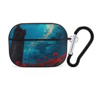 Buewutiry Custodia compatibile con AirPods Pro di seconda generazione, custodia con torre e rose rosse compatibile con AirPods Pro, custodia carina compatibile con custodia AirPods Pro 2