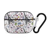 Buewutiry Custodia compatibile con Airpods Pro di seconda generazione - Custodia fantasia Torre Eiffel compatibile con AirPods Pro, custodia carina compatibile con custodia AirPods Pro 2