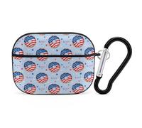 Buewutiry Custodia compatibile con Airpods Pro di seconda generazione - Donut con custodia The USA Fag compatibile con Airpods Pro, bella custodia compatibile con Airpods Pro 2