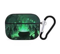 Buewutiry Custodia compatibile con AirPods Pro di seconda generazione - Halloween Green Forest Witch (2) custodia compatibile con AirPods Pro, custodia carina compatibile con custodia AirPods Pro 2