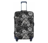 Buewutiry Custodia protettiva per bagagli da viaggio, motivo: rose n. 1063, lavabile per valigia da 18 a 32 pollici, Nero, L