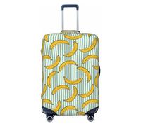 Buewutiry Cute Banana No.1006 - Copertura protettiva per valigie da viaggio, lavabile, per bagagli da 45,7 a 81,7 cm, nero, Medium