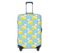 Buewutiry Cute Banana No.1032 - Copertura protettiva per valigie da viaggio, lavabile, per bagagli da 45,7 a 81,7 cm, Nero , S