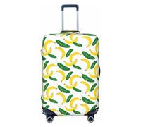 Buewutiry Cute Banana No.1035 - Copertura protettiva per valigie da viaggio, lavabile, per bagagli da 45,7 a 81,7 cm, Nero , S