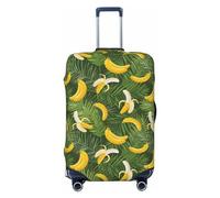 Buewutiry Cute Banana No.1036 - Copertura protettiva per valigie da viaggio, lavabile, per bagagli da 45,7 a 81,7 cm, Nero , S