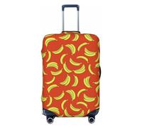 Buewutiry Cute Banana No.1042 - Copertura protettiva per valigie da viaggio, lavabile, per bagagli da 45,7 a 81,7 cm, Nero , M