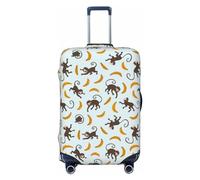 Buewutiry Cute Banana No.1048 - Copertura protettiva per valigie da viaggio, lavabile, per bagagli da 45,7 a 81,7 cm, Nero , M