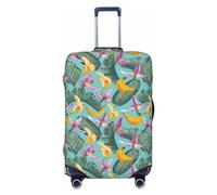 Buewutiry Cute Banana No.1055 - Copertura protettiva per valigie da viaggio, lavabile, per bagagli da 45,7 a 81,7 cm, Nero , S