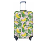 Buewutiry Cute Banana No.1074 - Copertura protettiva per valigie da viaggio, lavabile, per bagagli da 45,7 a 81,7 cm, Nero , M