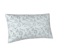 Buewutiry Federa per cuscino king size, dimensioni standard, stampa con equazione matematica, in morbida microfibra, copertura da viaggio di dimensioni standard con cerniera, 50,8 x 91,4 cm