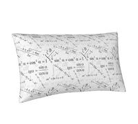 Buewutiry Federa per cuscino king size standard - Stampa equazione matematica morbida in microfibra stampata a blocchi, copertura da viaggio dimensioni standard con cerniera 50,8 x 91,4 cm