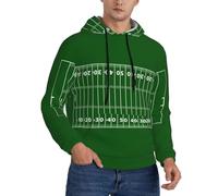 Buewutiry Felpe con cappuccio da uomo - Football americano Field1 a maniche lunghe da uomo, Nero , M