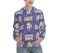 Buewutiry Felpe con cappuccio per le donne - Moda Beagle Dog buone felpe con cappuccio e felpe Vestiti per le donne 2024 Pullover, nero, X-Large