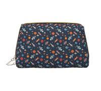 Buewutiry Grande borsa da viaggio per il trucco, con astronavi e stelle nello spazio in PVC, borsa portatile per cosmetici da donna con cerniera, borsa per la cura della pelle, trousse per trucchi da