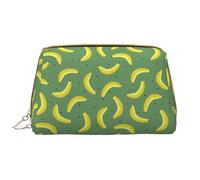 Buewutiry Grande borsa da viaggio per il trucco, con banane gialle mature, in pelle PVC, portatile, con cerniera, borsa per la cura della pelle, trousse per trucchi da donna