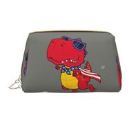 Buewutiry Grande borsa da viaggio per trucchi, con dinosauri, super eroe, in pelle PVC, portatile, con cerniera, borsa per la cura della pelle, trousse per trucchi da donna