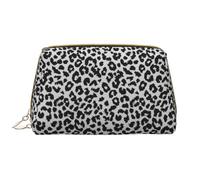 Buewutiry Grande borsa da viaggio per trucchi, simile a quella della stampa leopardata, in pelle PVC, portatile, per donne, con cerniera, per la cura della pelle, trousse da toilette da donna