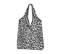 Buewutiry Grande borsa tote da donna, leggera, simile a quella leopardata, riutilizzabile, pieghevole, per la spesa, per lavoro, spiaggia, viaggi, con manici