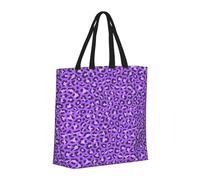 Buewutiry Grande borsa tote da donna - riutilizzabile la borsa tote con cerniera, borse da spiaggia per donne, viola leopardo viola mamma borsa per mamma adatta per ospedale, spiaggia, viaggi