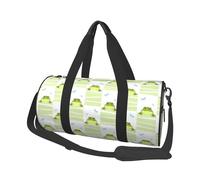 Buewutiry Grande borsone da viaggio - Borsa da palestra con rane e libellule per donne e uomini, borsa da viaggio pieghevole per donne e uomini con tasche multiple con cerniera