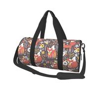 Buewutiry Grande borsone da viaggio, borsa da palestra con volpi per donne e uomini, borsa da viaggio pieghevole per donne e uomini, con tasche multiple con cerniera