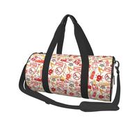 Buewutiry Grande borsone da viaggio, con icone dei pompieri, borsa da palestra per donne e uomini, borsa da viaggio pieghevole per donne e uomini, con tasche multiple con cerniera