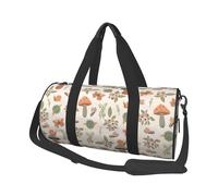 Buewutiry Grande borsone da viaggio - Foresta funghi insetti borsa da palestra per donne e uomini, borsa da viaggio pieghevole per donne e uomini con tasche multiple con cerniera