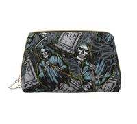 Buewutiry Grande trousse da viaggio per trucchi, con motivo con lapidi in PVC, portatile, da donna, con cerniera, per la cura della pelle, trousse per trucchi e articoli da toeletta