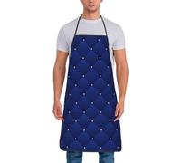 Buewutiry Grembiuli da cuoco blu navy uomo donna grembiuli resistenti all'olio per cucina barbecue barbecue