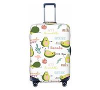 Buewutiry Happy Avocado - Copertura protettiva per bagagli da viaggio, lavabile, per bagagli da 45,7 a 81,7 cm, nero, Medium