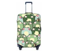 Buewutiry Shy Frog - Copertura protettiva per bagagli da viaggio, antigraffio, adatta per bagagli da 45,7 a 81,7 cm, Nero , M