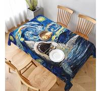 Buewutiry - Tovaglia rettangolare da tavolo con squalo stellato classico, tovaglia quadrata da fattoria, tovaglia primaverile per picnic, sala da pranzo, festa, matrimonio e campeggio, 60 x 90 pollici